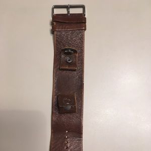 Brown leather Fossil watch band